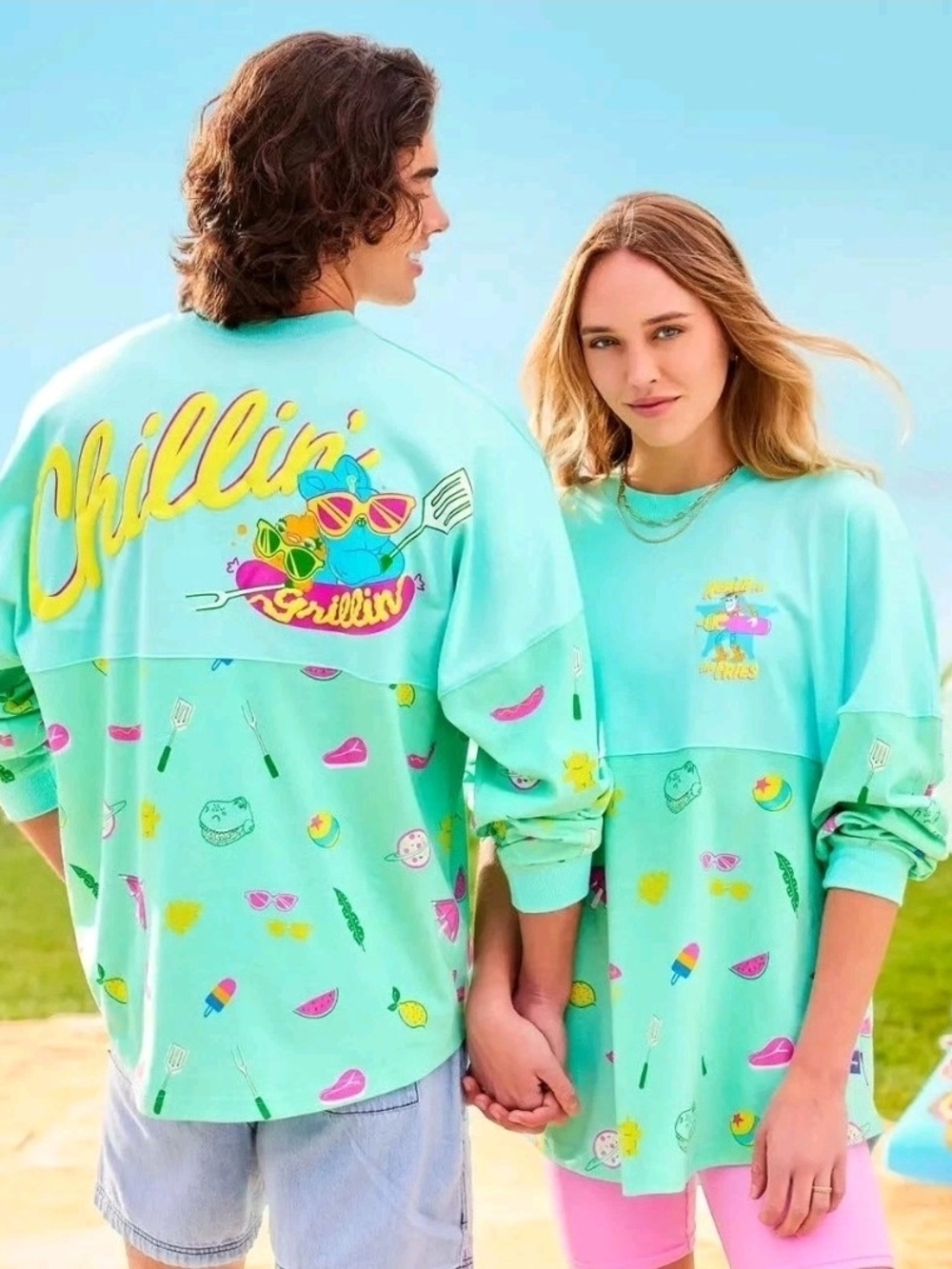 Official Disney Spirit Jersey Toy Story Chillin' And Grillin' AOP Long Sleeve- L